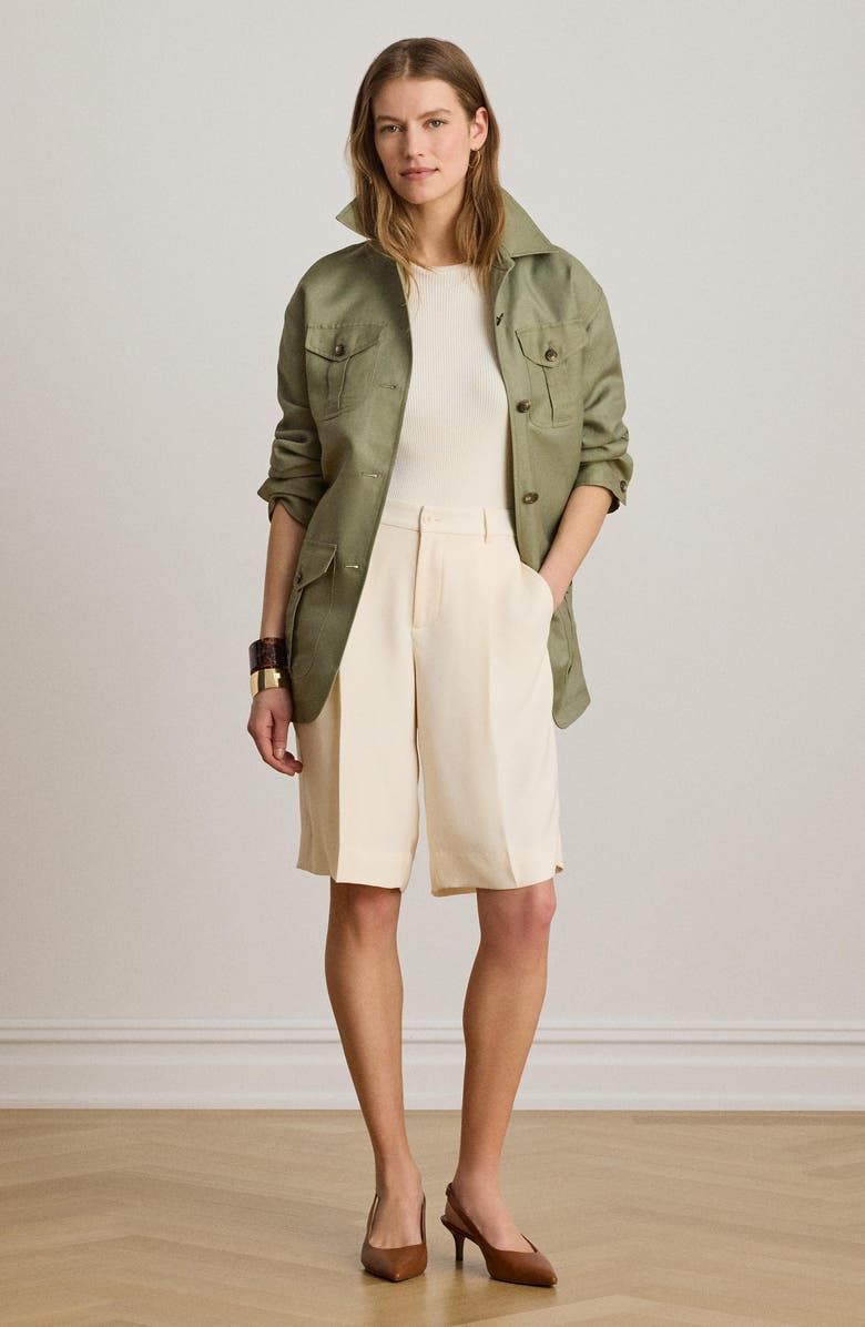 Lauren Ralph Lauren Bermuda Shorts, Alternate, color, Mascarpone Cream