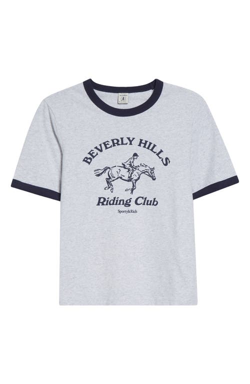 Sporty And Rich Sporty & Rich Riding Club Graphic Ringer T-shirt In Red