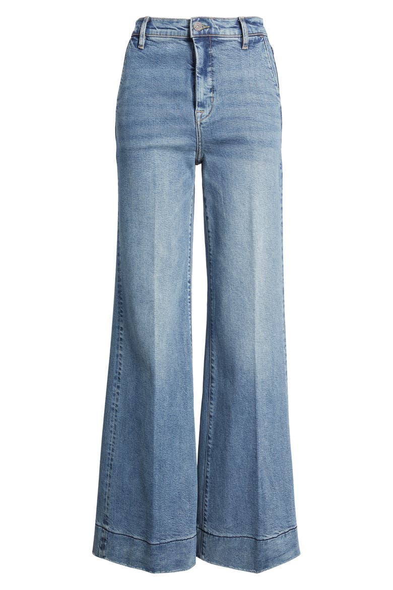 High Waist Comfort Flare Jeans, Alternate, color, MED.WASH