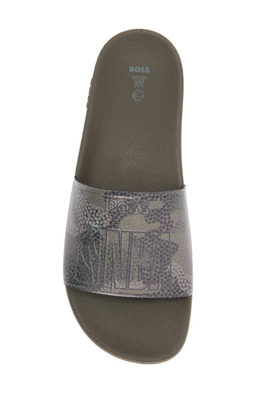 Hugo Boss Boss Nba Bay It Slide Sandal