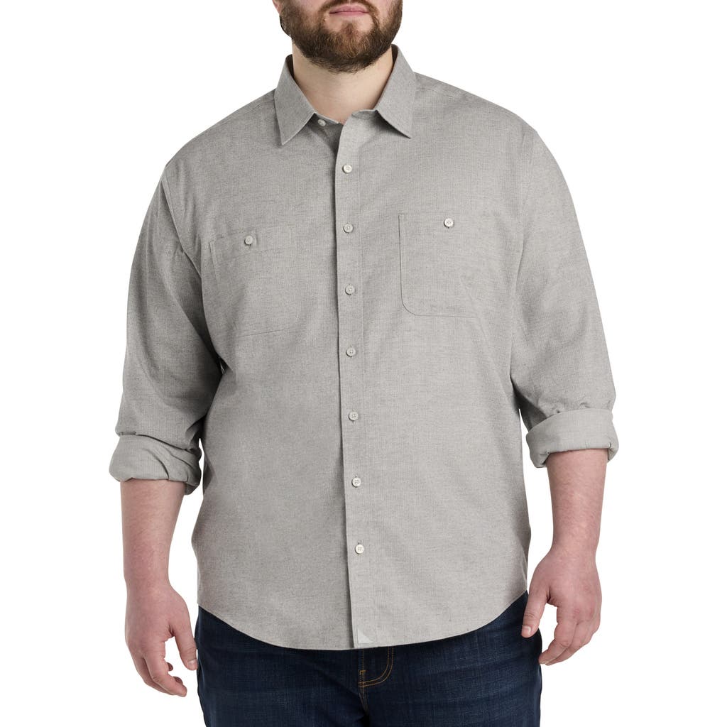 Untuckit Fit By Dxl Untuckit Hemsworth Sport Shirt In Light Grey