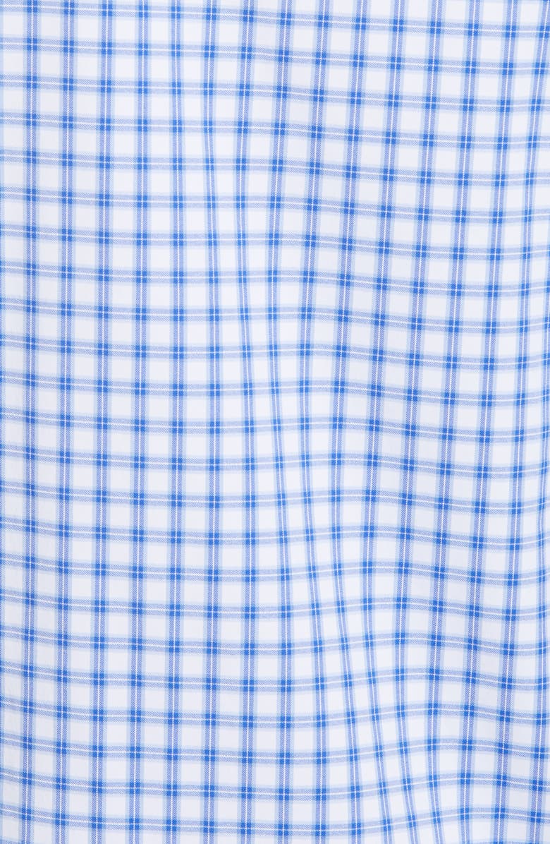 Johnston & Murphy XC4 Windowpane Stretch Short Sleeve Button-Down Shirt, Alternate, color, 