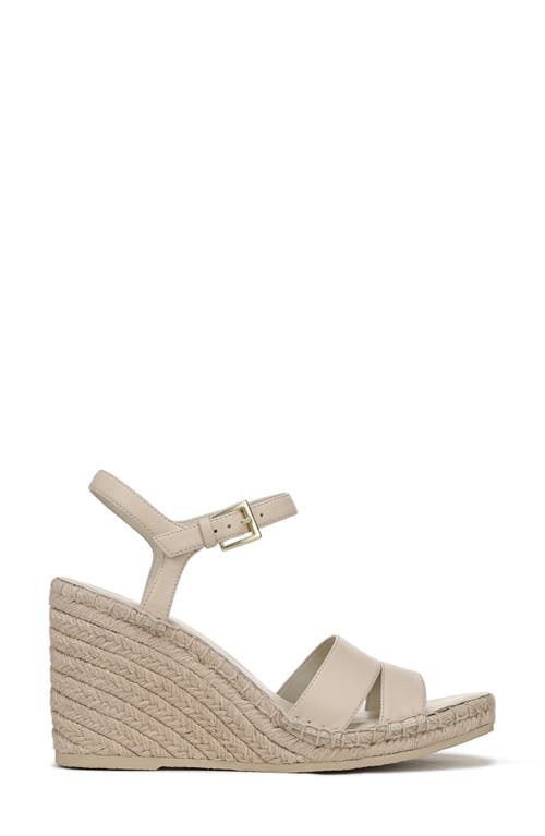 Vince Gwen Ankle Strap Espadrille Platform Wedge Sandal In Silver