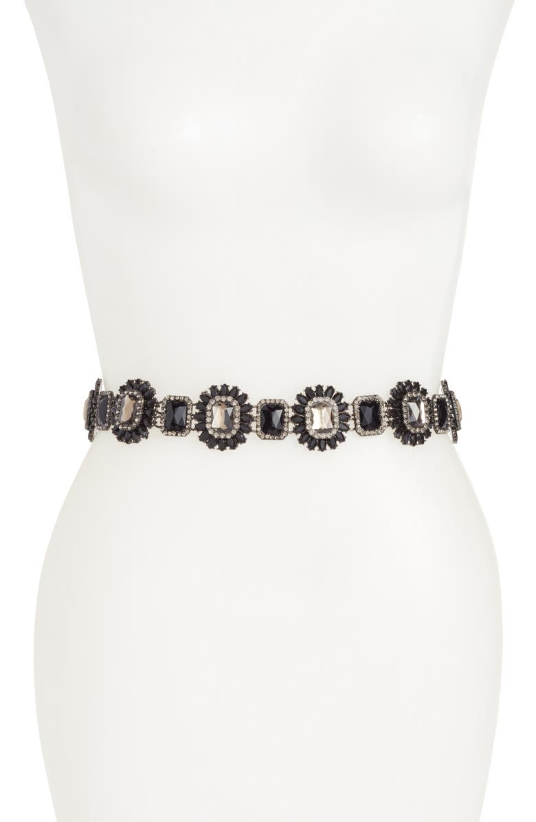 Nordstrom Faceted Crystal Stretch Belt, Main, color, 