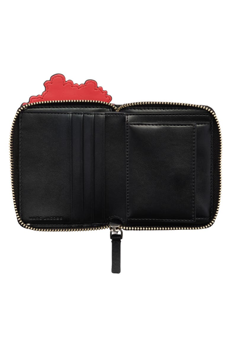 Popcorn Slim Compact Wallet, Alternate, color, BLACK MULTI