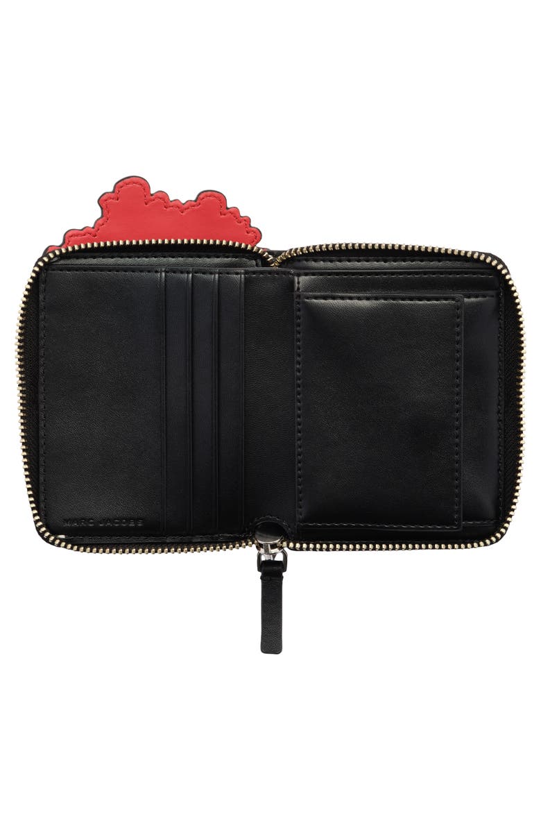 Marc Jacobs Popcorn Slim Compact Wallet, Alternate, color, Black Multi