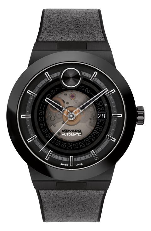 Bold Fusion Automatic Mixed Media Strap Watch, 43.5mm