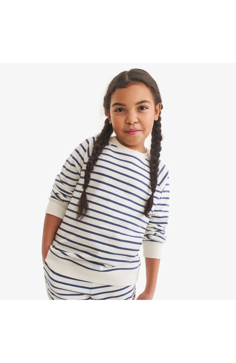 Primary Kids Sweatshirt, Alternate, color, Ivory Rainbow Spring Blooms