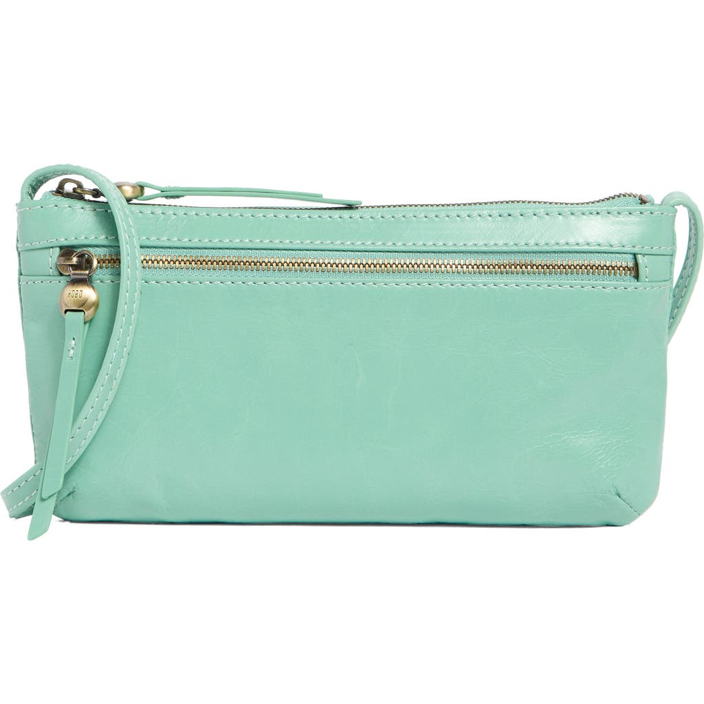 Hobo Cara Leather Crossbody Bag In Seaglass