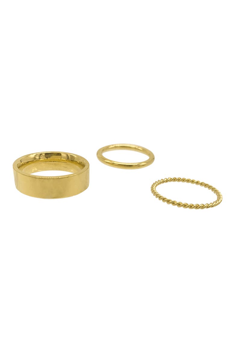 Water Resistant Mixed Band Stackable Ring Set, Main, color, YELLOW