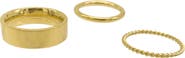 Adornia Water Resistant Mixed Band Stackable Ring Set