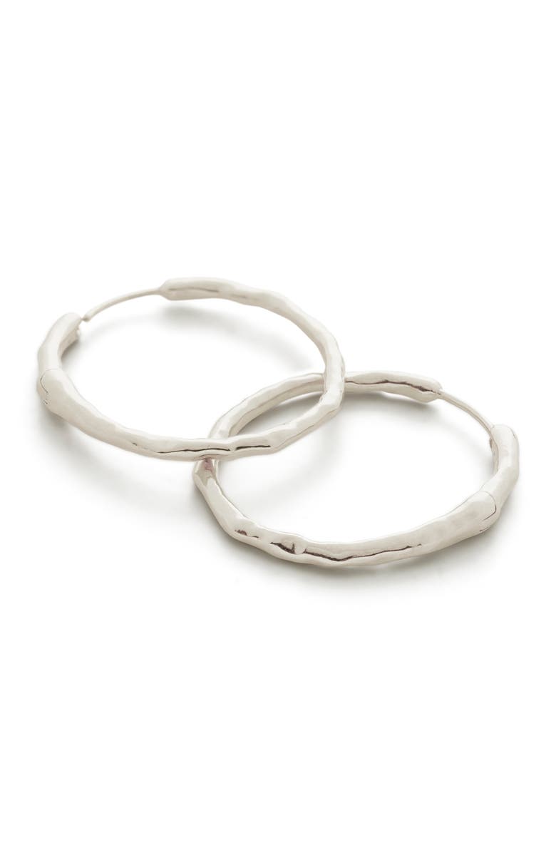 Monica Vinader Siren Muse Medium Hoop Earrings, Main, color, Sterling Silver