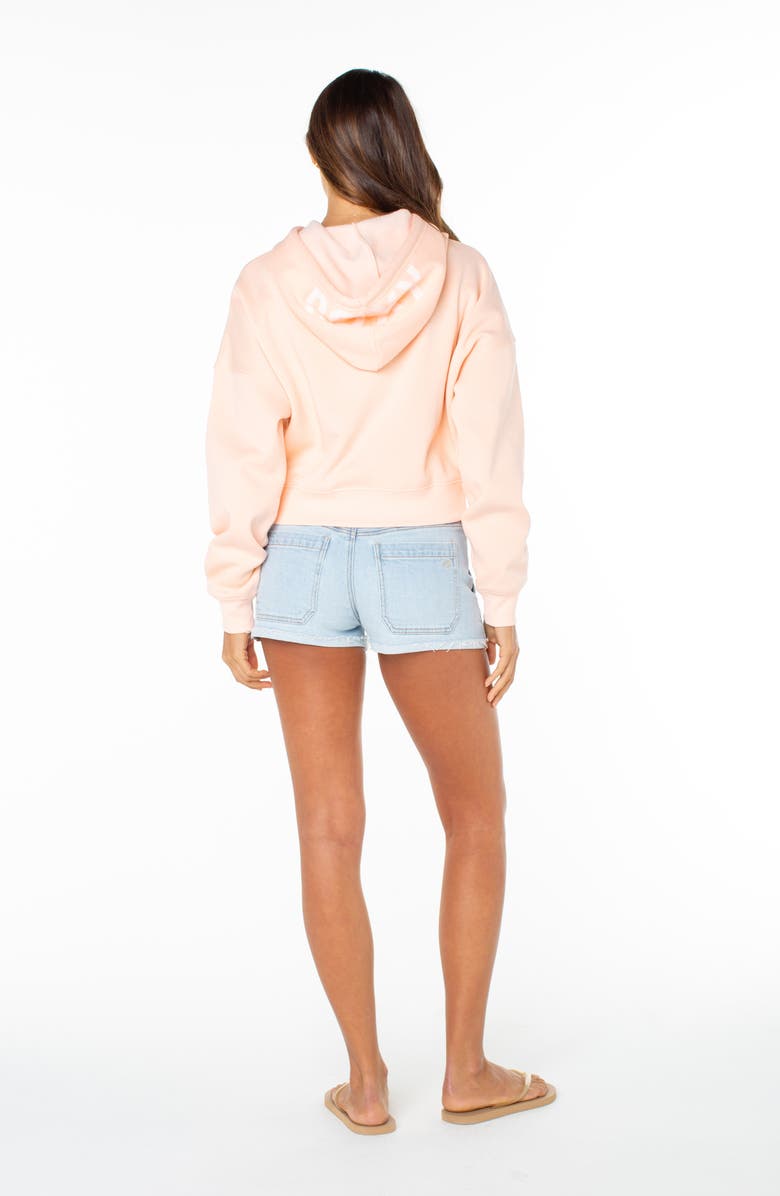 Roxy Breakwater Fleece Graphic Hoodie, Alternate, color, Tropical Peach