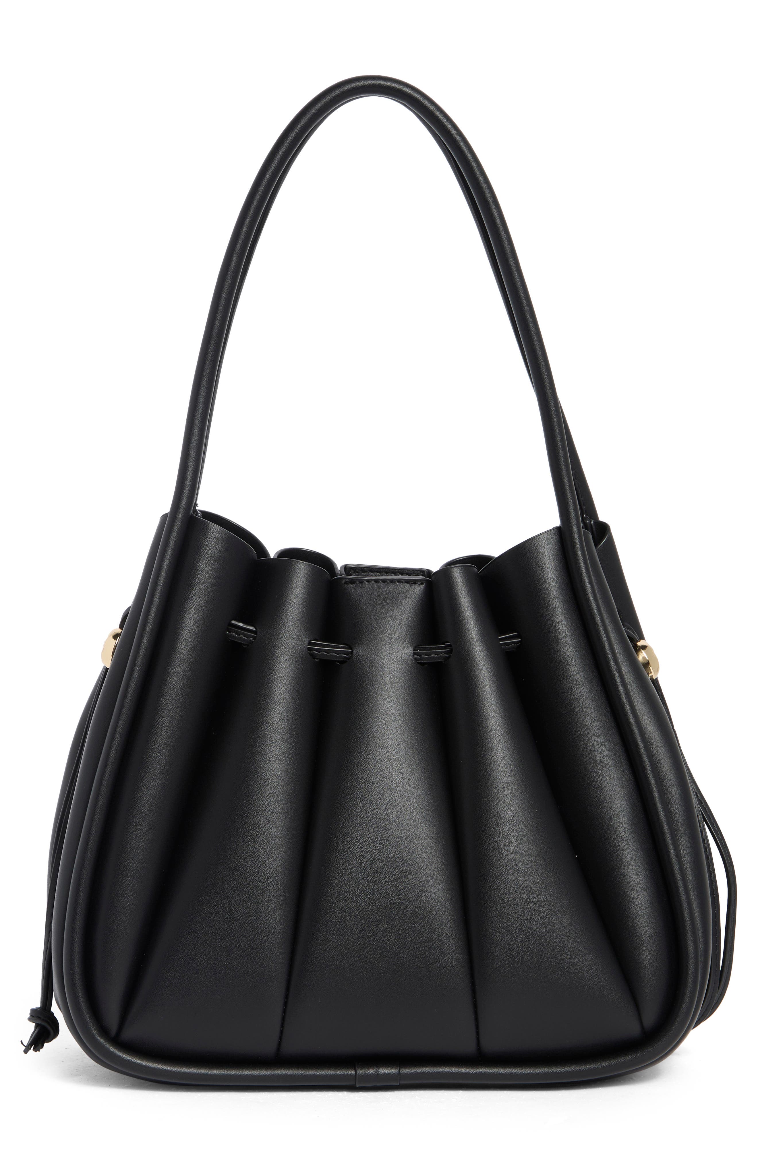 Sophia Faux Leather Hobo, Alternate, color, BLACK SMOOTH