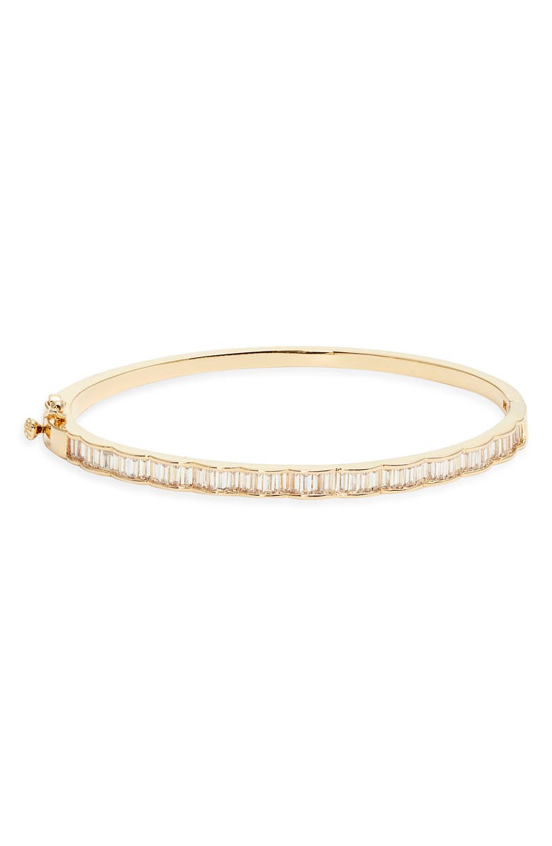 Nordstrom Channel Set Cubic Zirconia Bangle, Main, color, Clear- Gold