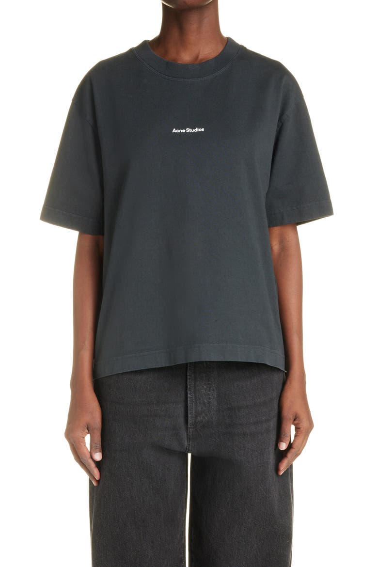 Logo Graphic Cotton Tee, Main, color, BLACK