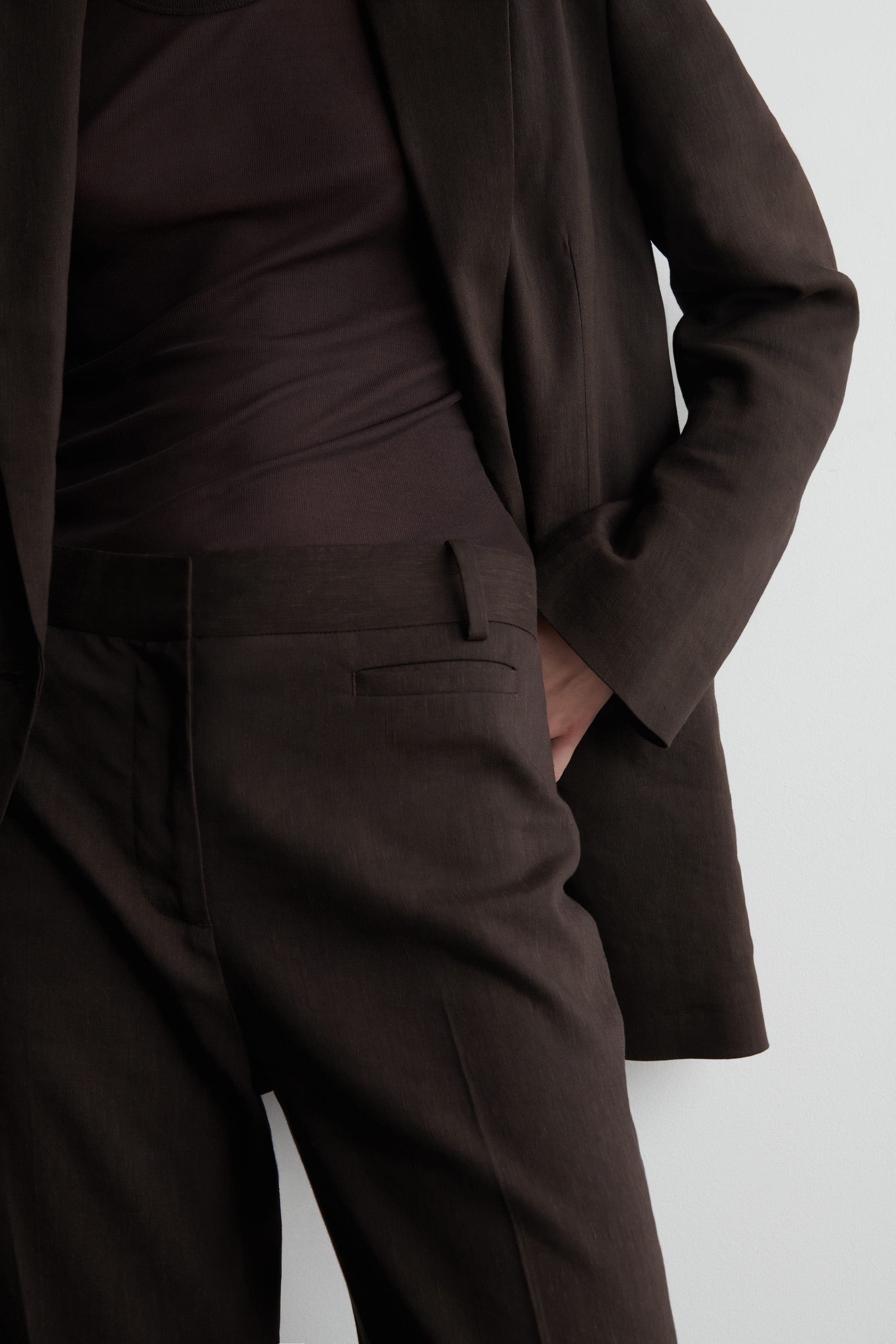 Tailored Linen Straight-Leg Pants - image 2