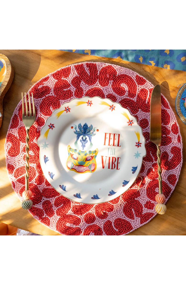 Zsa Zsa Zsu Luohu Porcelain Cake Plate Vibe 8 In Set Of 3, Alternate, color, White