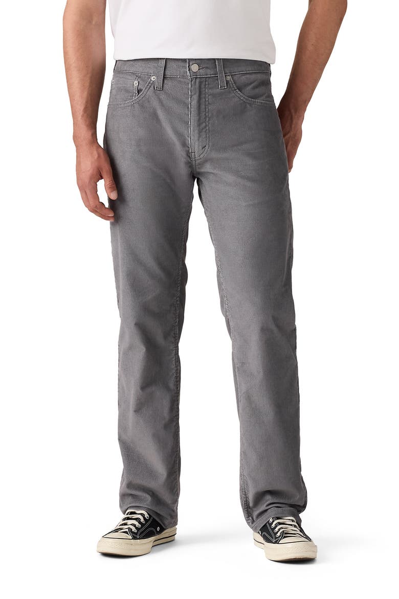 505™ Relaxed Straight Leg Corduroy Jeans, Main, color, SMOKED PEARL