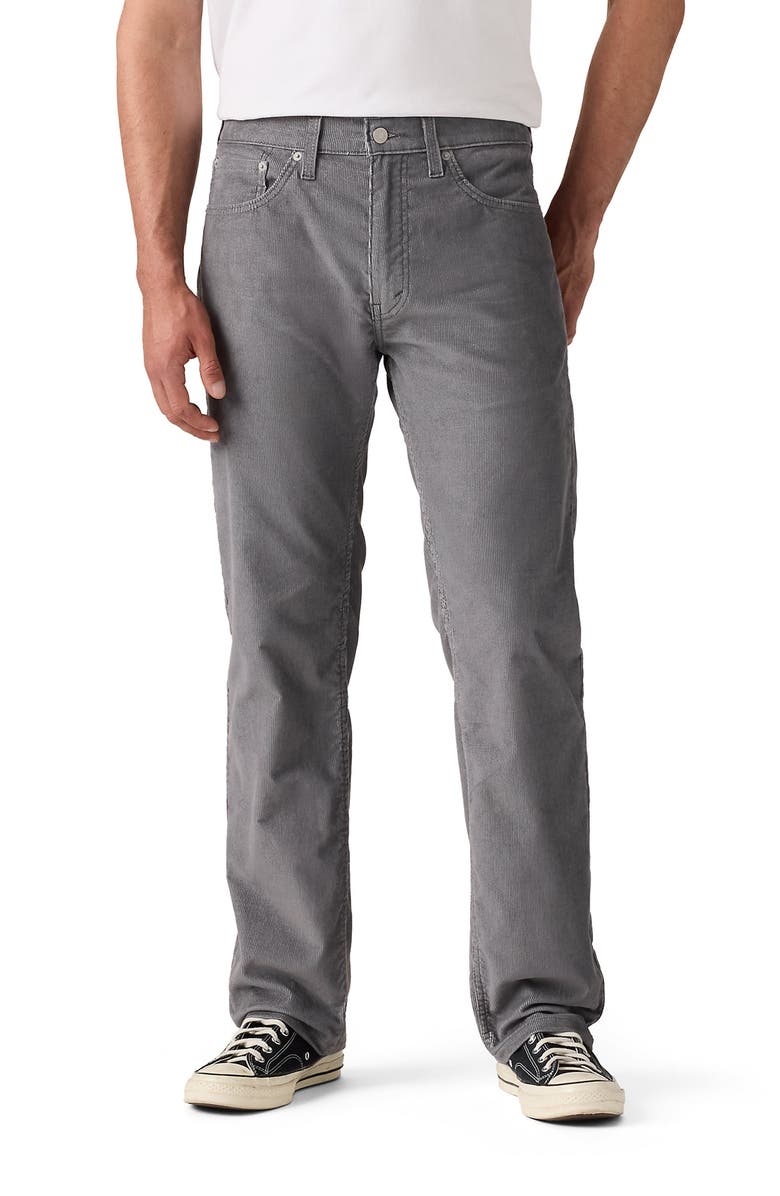 Levi's 505<sup>™</sup> Relaxed Straight Leg Corduroy Jeans, Main, color, Smoked Pearl