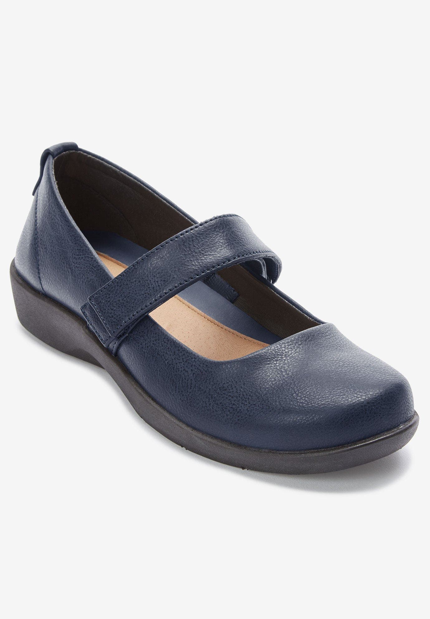The Carla Mary Jane Flat, Alternate, color, NAVY