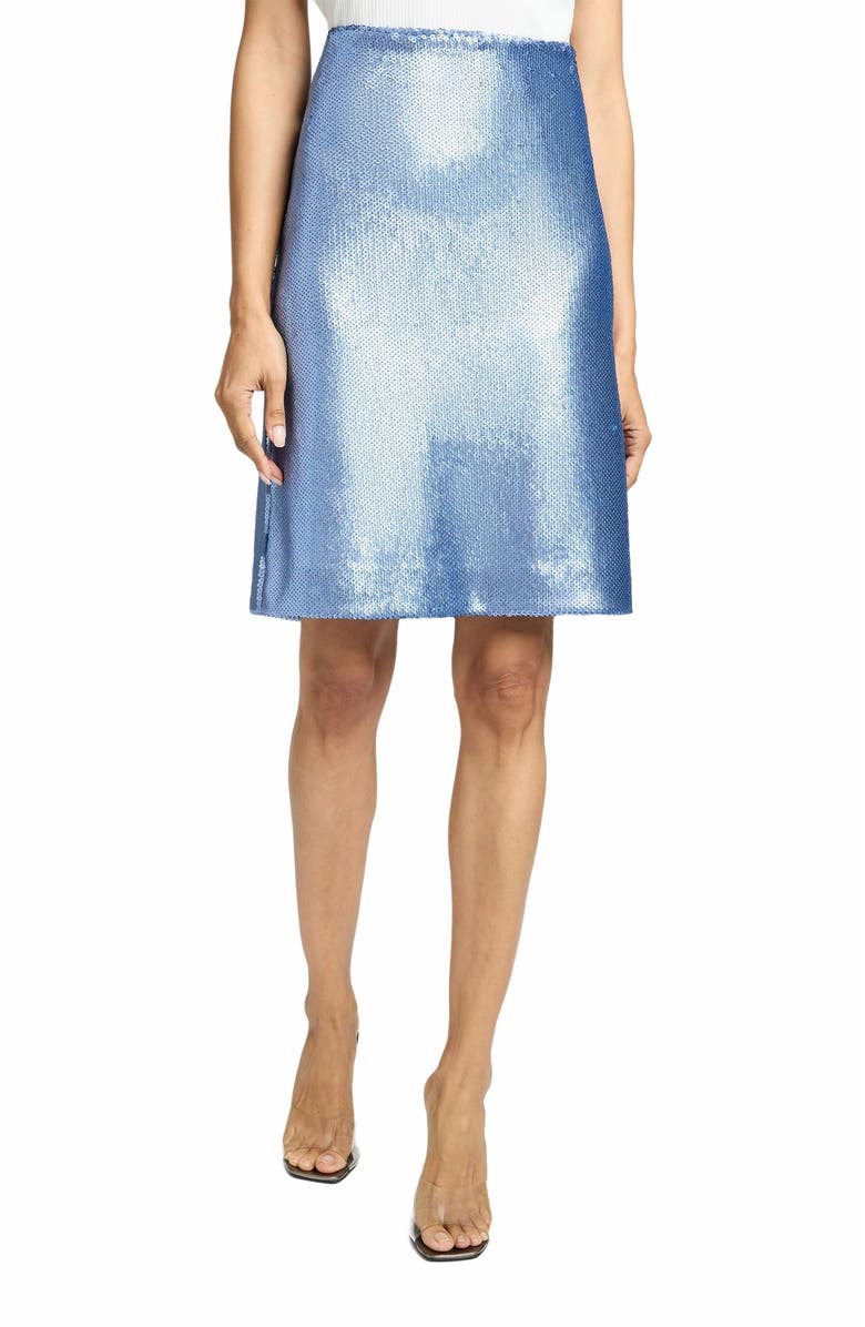 Santorelli A-Line Knee Length Sequin Skirt, Main, color, 