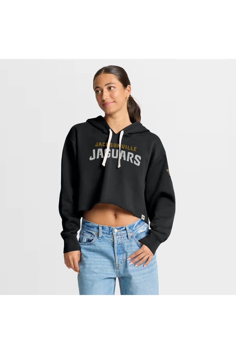 Women's Fanatics Black Jacksonville Jaguars Oversized Hometown Heritage Cropped Hoodie, Main, color, Black