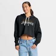 FANATICS Women's Fanatics Black Jacksonville Jaguars Oversized Hometown Heritage Cropped Hoodie