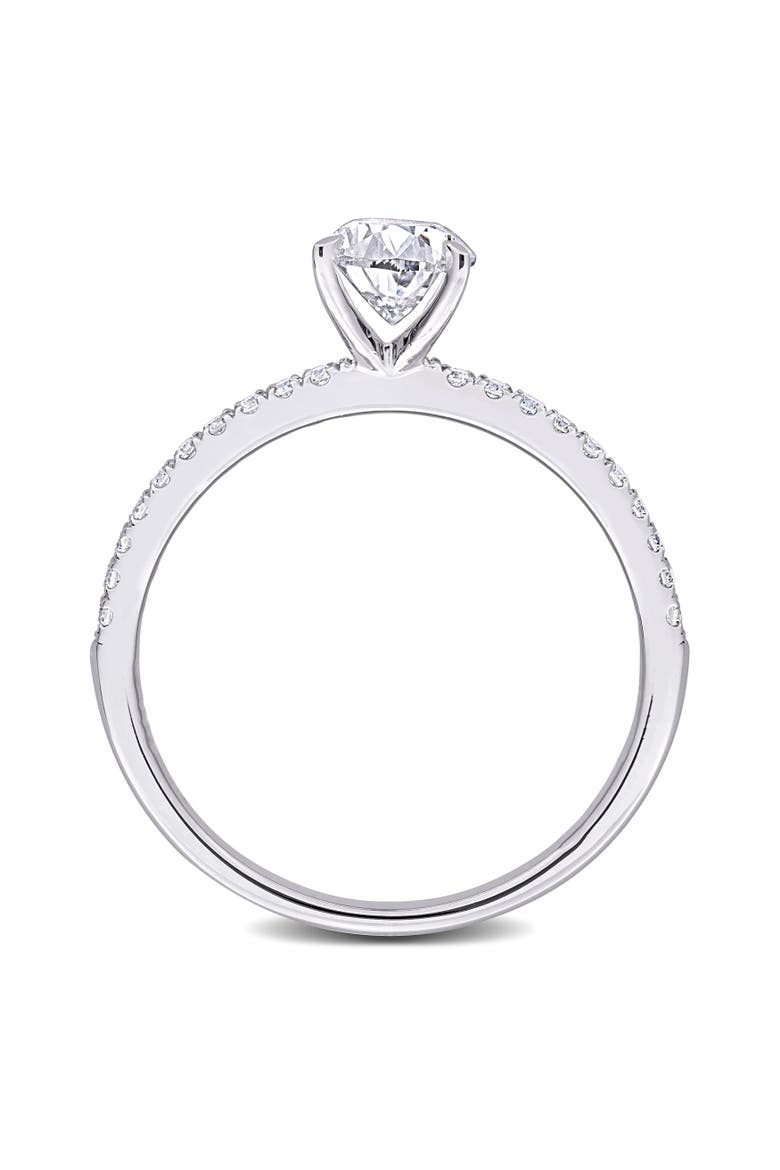 1-1/6 CTW Lab-Grown Diamond Pear Solitaire Ring 14k, Alternate, color, White Gold