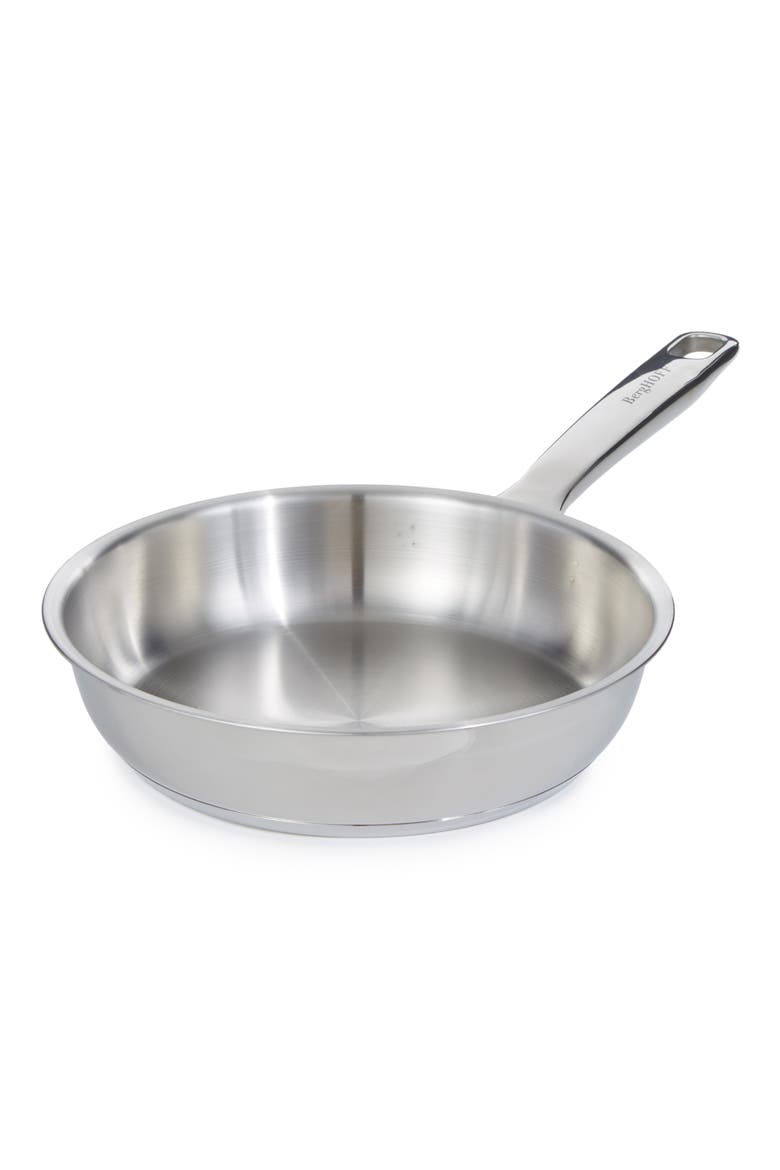 Dina Helix Stainless Steel Fry Pan, Main, color, SILVER