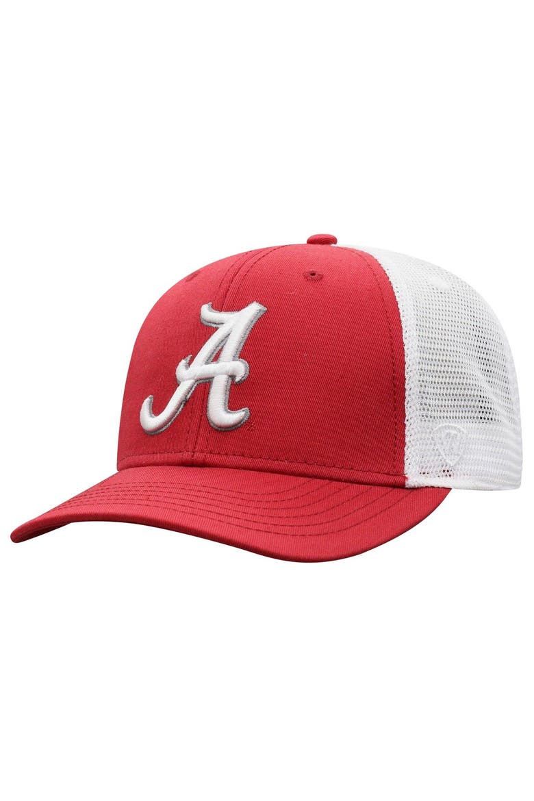 Men's Top of the World Crimson/White Alabama Crimson Tide Trucker Snapback Hat, Main, color, Crimson
