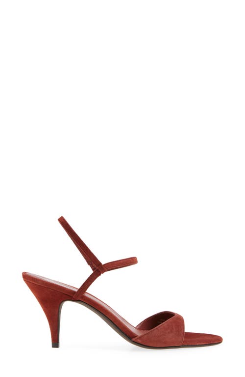Jeffrey Campbell Calla Sandal In Dusty Red Suede