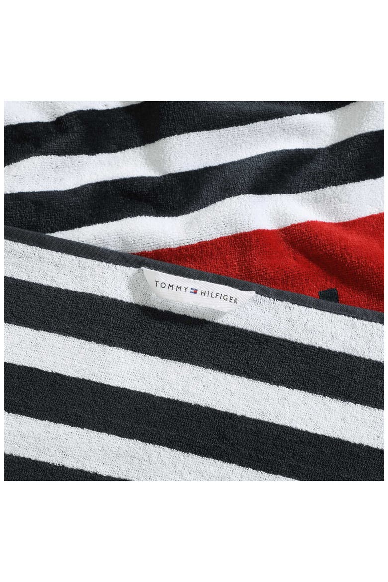 Leisure Beach Towel, Alternate, color, WHITE/ MIDNIGHT BLUE/ SCARLET