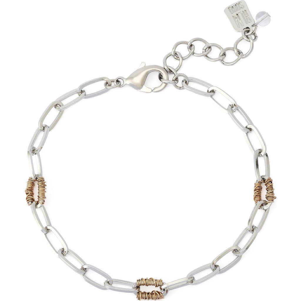 Robert Lee Morris Paperclip Bracelet In Multi