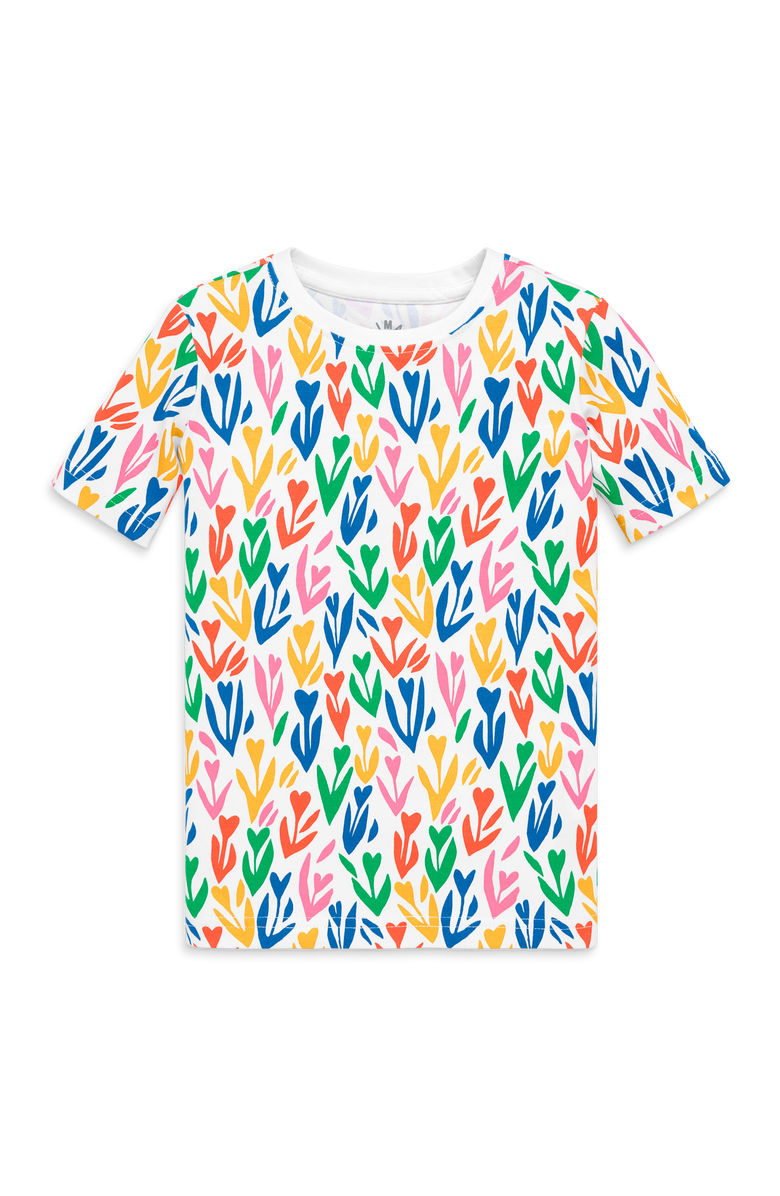 Primary Kids Organic Short Sleeve Pj Top, Main, color, 