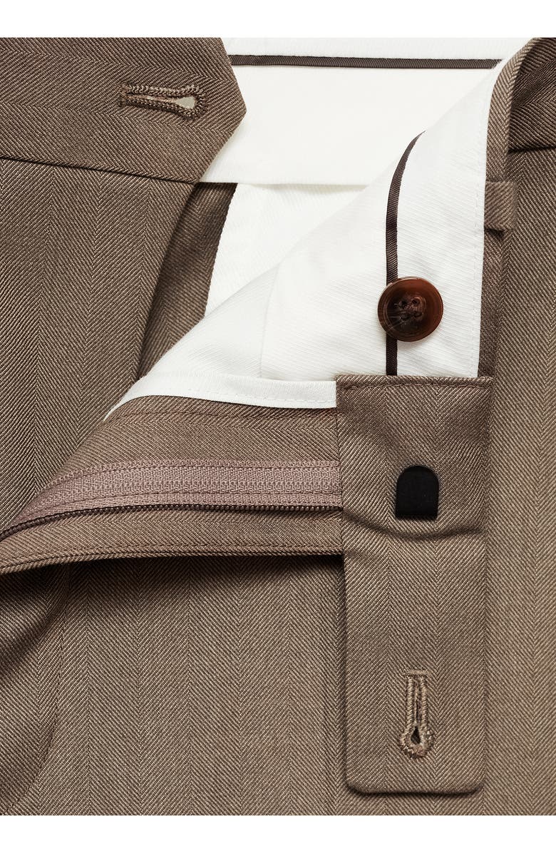 MANGO Slim Fit Dress Pants, Alternate, color, Beige