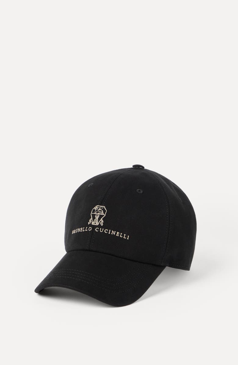 Brunello Cucinelli Baseball cap with logo, Alternate, color, Black