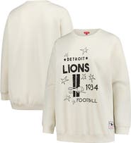 Mitchell & Ness Women's Mitchell & Ness Cream Detroit Lions Plus Size Shooting Star Sweatshirt