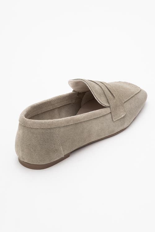 Forever & Always Shoes Morne Leather Loafers In Light Beige Suede Leather