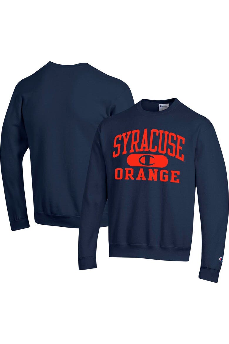 Men's Champion Navy Syracuse Orange Arch Pill Sweatshirt, Main, color, Navy