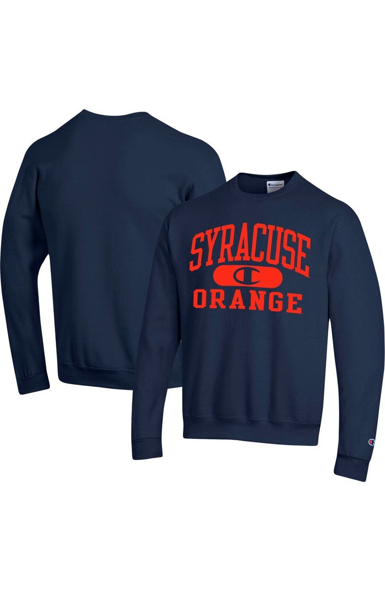 Champion Men's Champion Navy Syracuse Orange Arch Pill Sweatshirt, Main, color, Navy