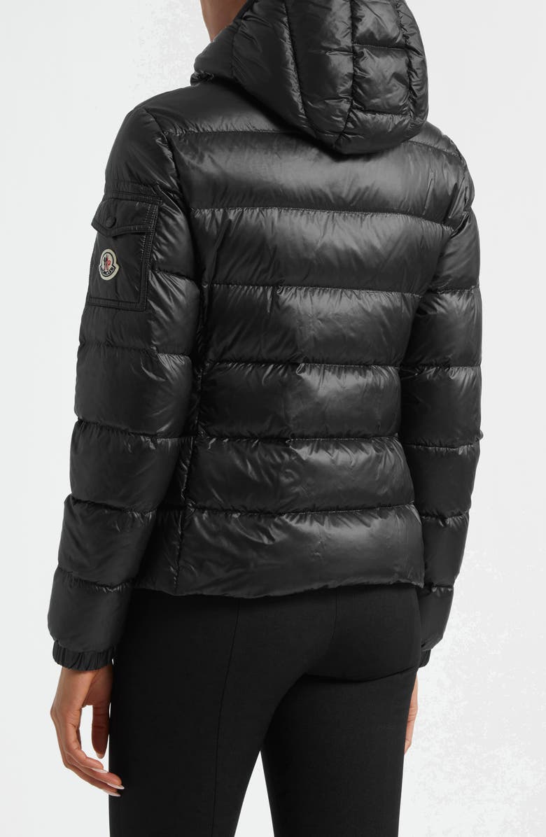 Moncler Gles Hooded Down Jacket, Alternate, color, Black