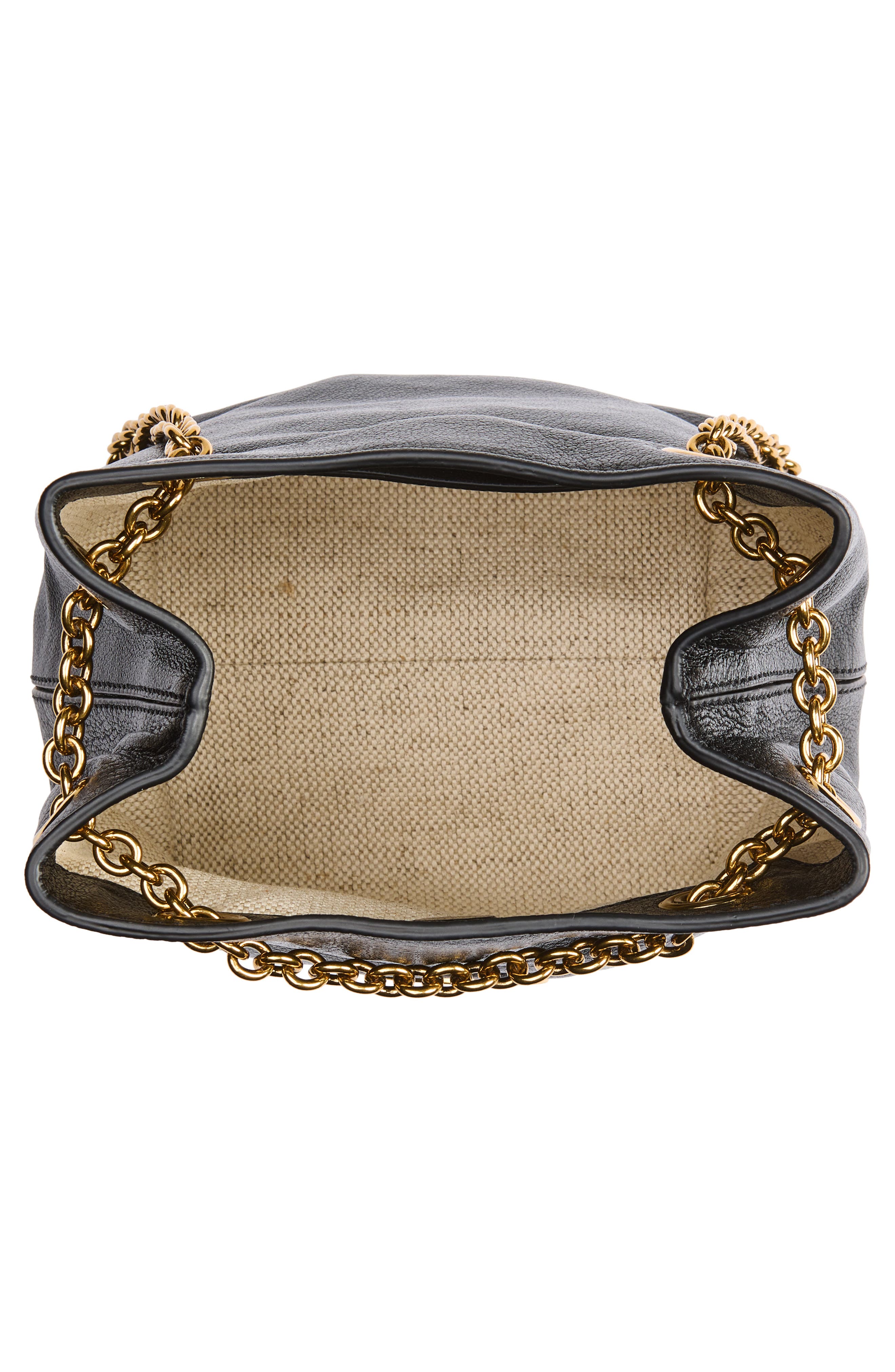 Chloé Horse Medal Leather Shoulder Bag, Alternate, color, Black