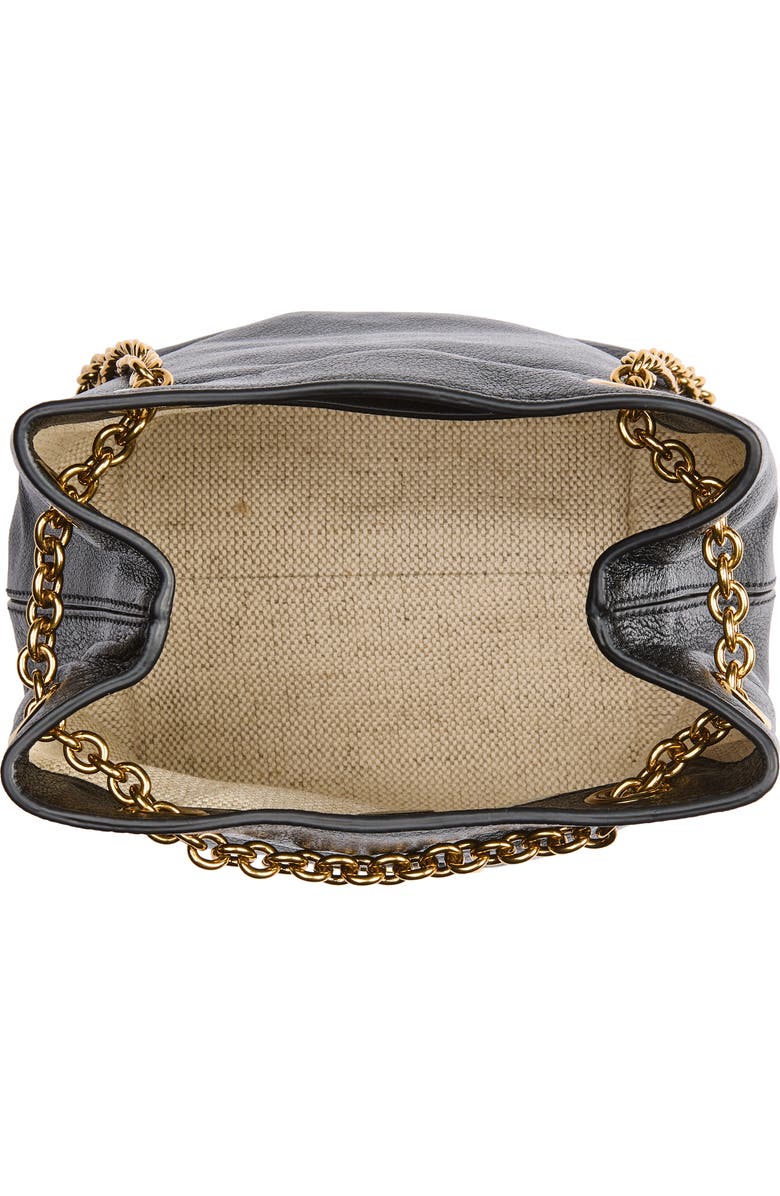 Chloé Horse Medal Leather Shoulder Bag, Alternate, color, Black