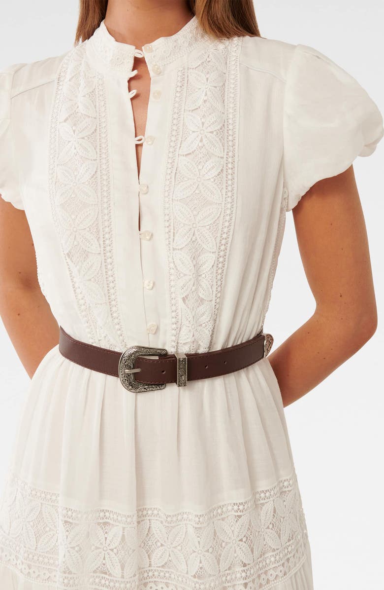 Ever New Amy Floral Lace Inset Belted Maxi Dress, Alternate, color, 