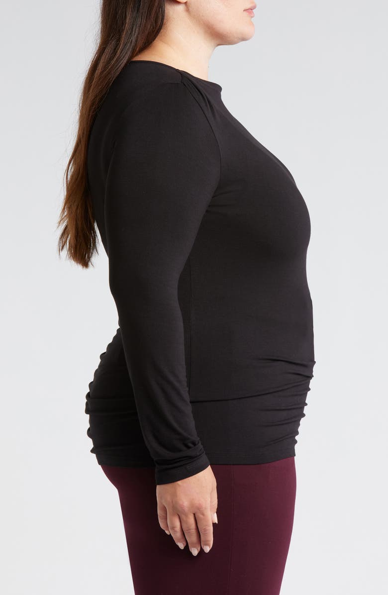 Universal Standard Louise Boatneck Long Sleeve Stretch Jersey Top, Alternate, color, 