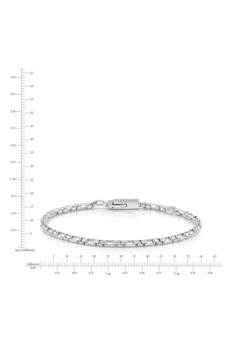 Layer Up Box Chain Bracelet, Alternate, color, PURE PLATINUM / CLEAR STONE