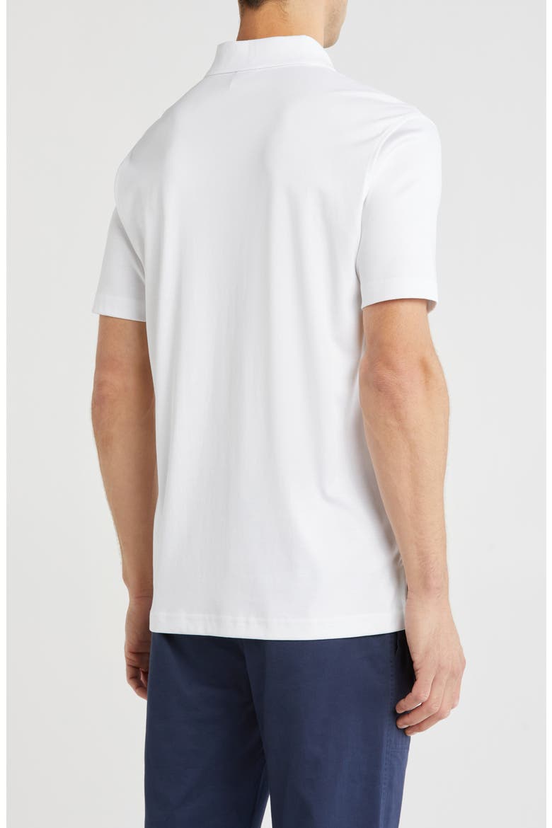 Cotton Interlock Knit Polo, Alternate, color, WHITE