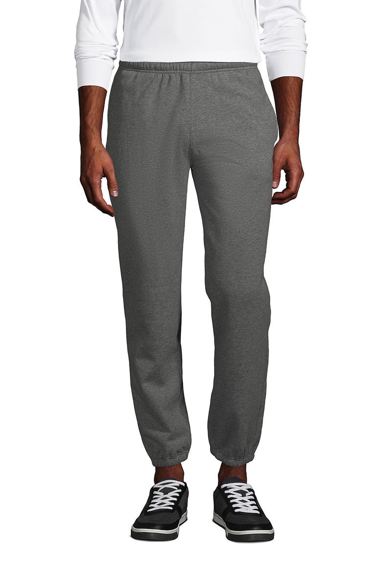 Lands' End Serious Sweats High Pile Lined Pant, Main, color, Pewter Heather