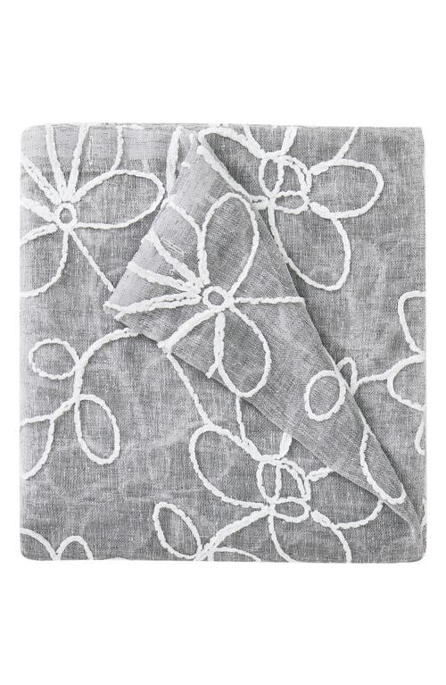 Dainty Home Set Of 2 Embroidered Sheer Curtain Panels In Gray